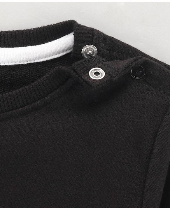 Babyhug Full Sleeves Cotton Sweatshirts Panda Print - Black