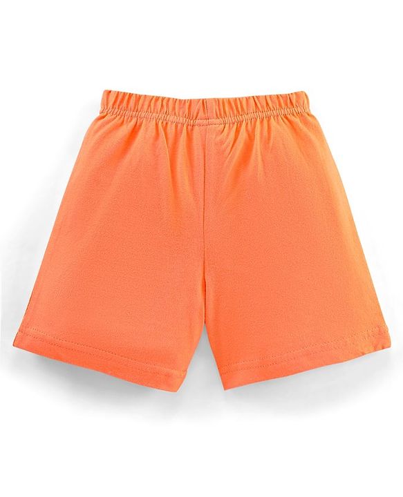 Babyhug Cotton Knit Mid Thigh Length Striped Shorts Pack of 3 - White Orange Blue