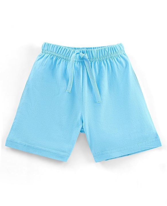 Babyhug Cotton Knit Mid Thigh Length Striped Shorts Pack of 3 - White Orange Blue