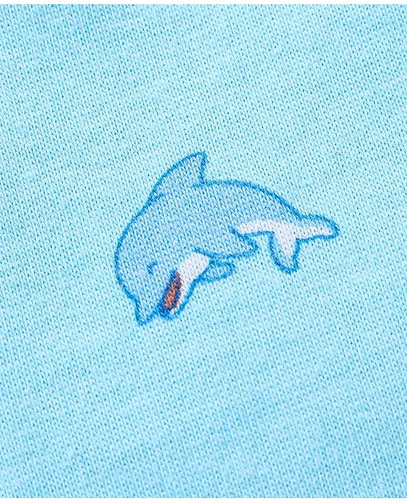 Babyhug Cotton Knit Mid Thigh Length Shorts Dolphin Print Pack of 3 - Lime Green White & Blue