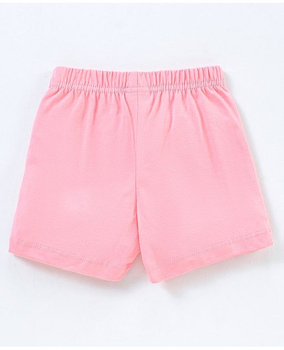 Babyhug Cotton Knit Mid Thigh Length Short Strawberry Print Pack of 3 - Pink & Navy Blue