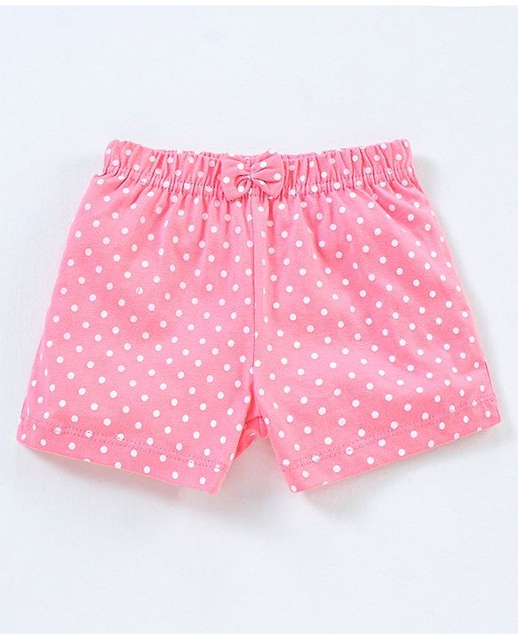Babyhug Cotton Knit Mid Thigh Length Short Strawberry Print Pack of 3 - Pink & Navy Blue