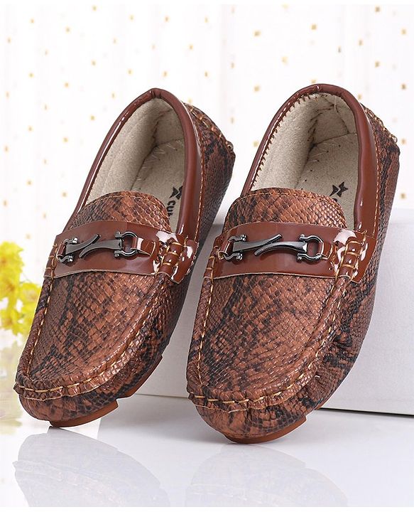 Cute Walk by Babyhug Slip On Formal Shoes- Brown