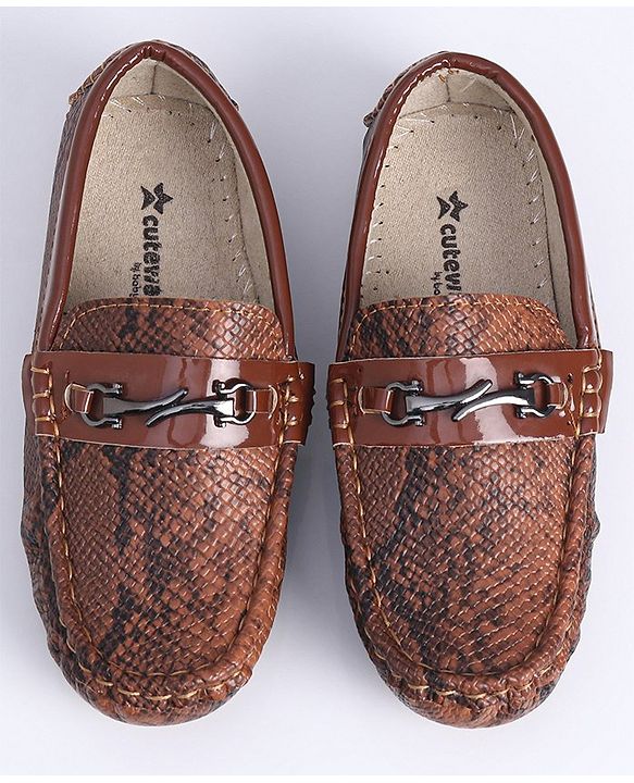 Cute Walk by Babyhug Slip On Formal Shoes- Brown