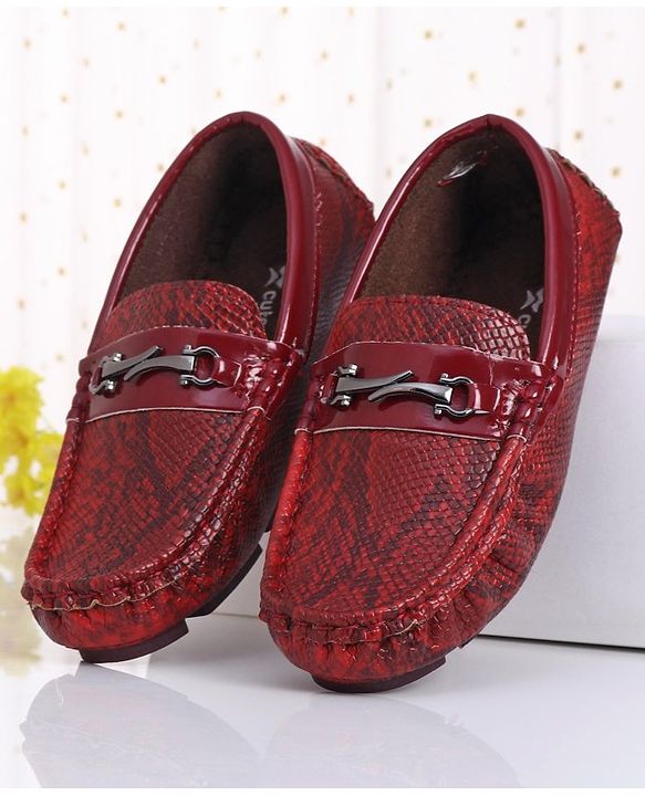 Cute Walk by Babyhug Slip On Formal Shoes- Red