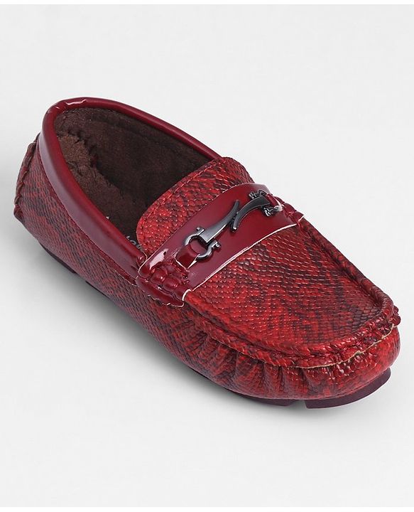 Cute Walk by Babyhug Slip On Formal Shoes- Red