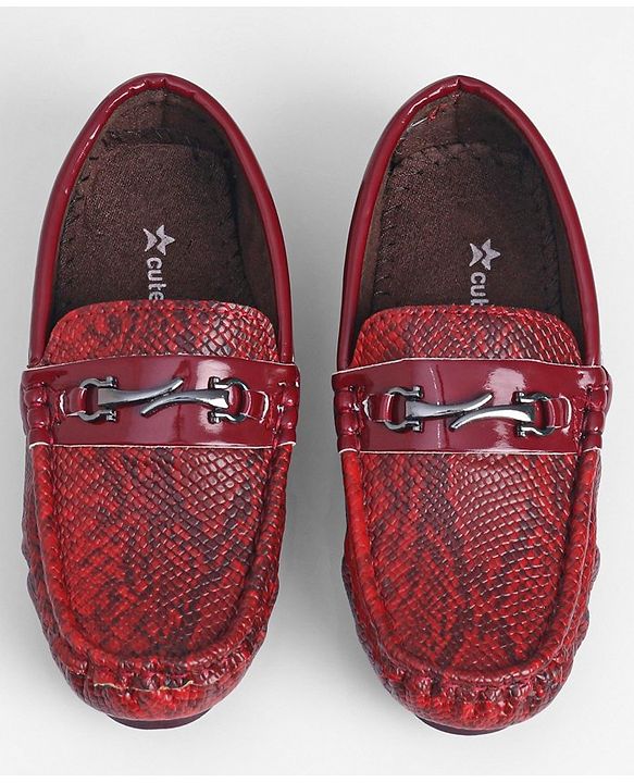Cute Walk by Babyhug Slip On Formal Shoes- Red