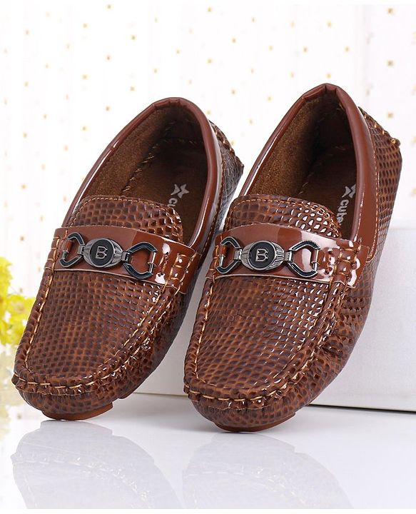 Cute Walk by Babyhug Slip On Formal Shoes- Brown