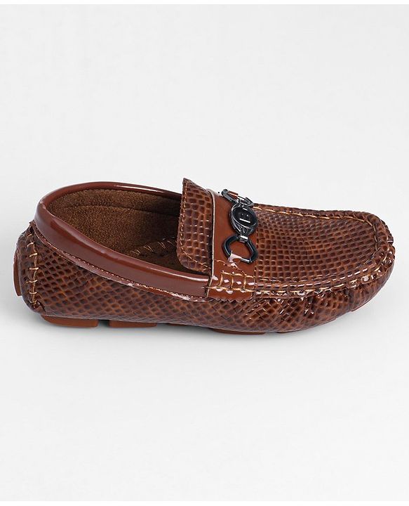 Cute Walk by Babyhug Slip On Formal Shoes- Brown