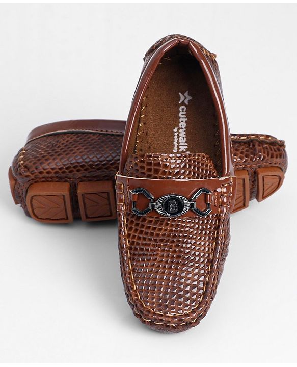 Cute Walk by Babyhug Slip On Formal Shoes- Brown
