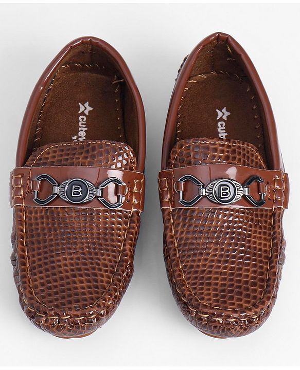 Cute Walk by Babyhug Slip On Formal Shoes- Brown