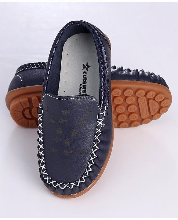 Cute Walk by Babyhug Formal Loafer Shoes - Navy Blue