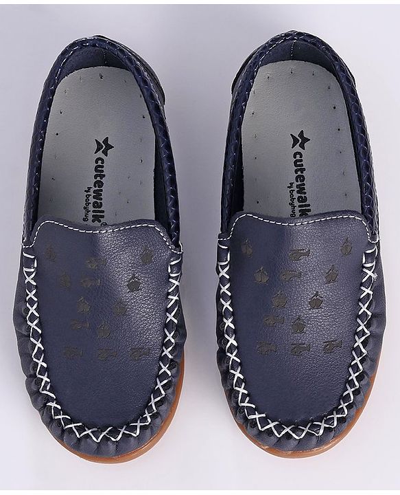 Cute Walk by Babyhug Formal Loafer Shoes - Navy Blue