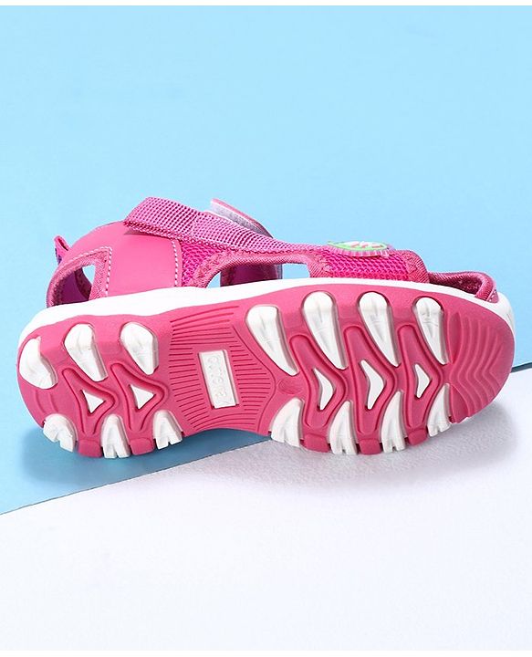 Cute Walk by Babyhug Velcro Closure Sandals- Fuchsia