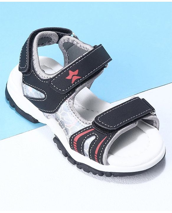 Cute Walk by Babyhug Velcro Closure Sandals- Black