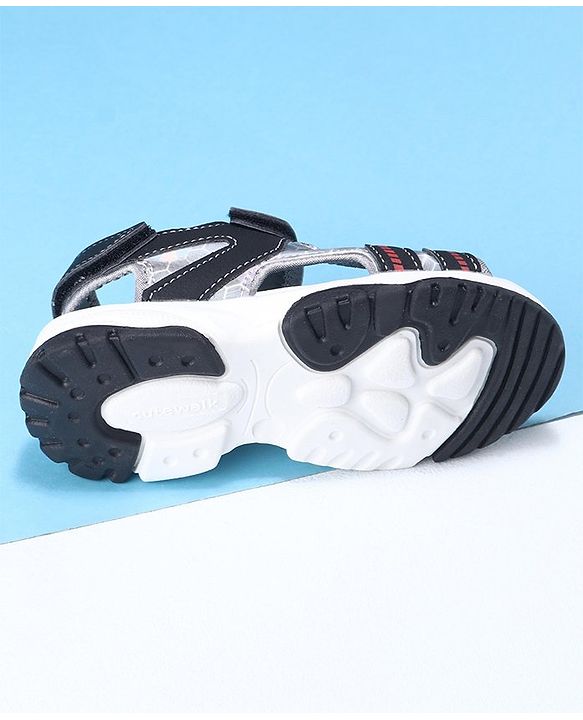 Cute Walk by Babyhug Velcro Closure Sandals- Black