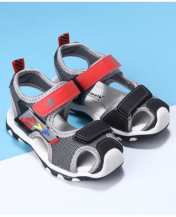 Cute Walk by Babyhug Sandals With Velcro closure - Black