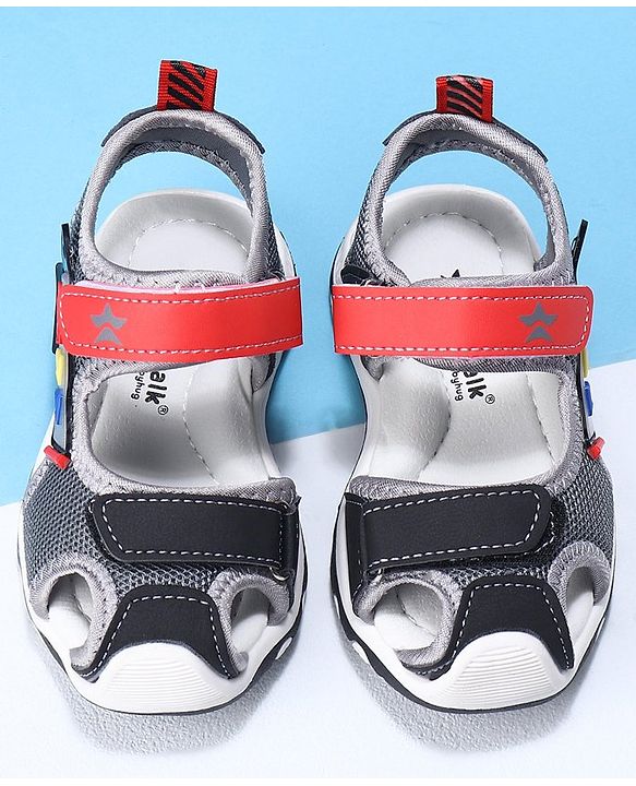 Cute Walk by Babyhug Sandals With Velcro closure - Black