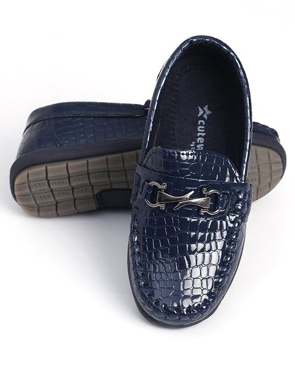 Cute Walk by Babyhug Formal Shoes - Dark Blue