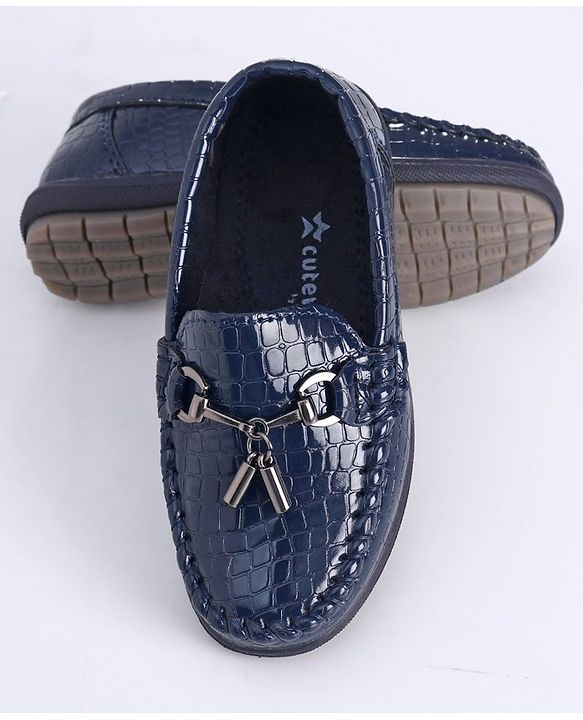 Cute Walk by Babyhug Slip On Formal Shoes - Dark Blue