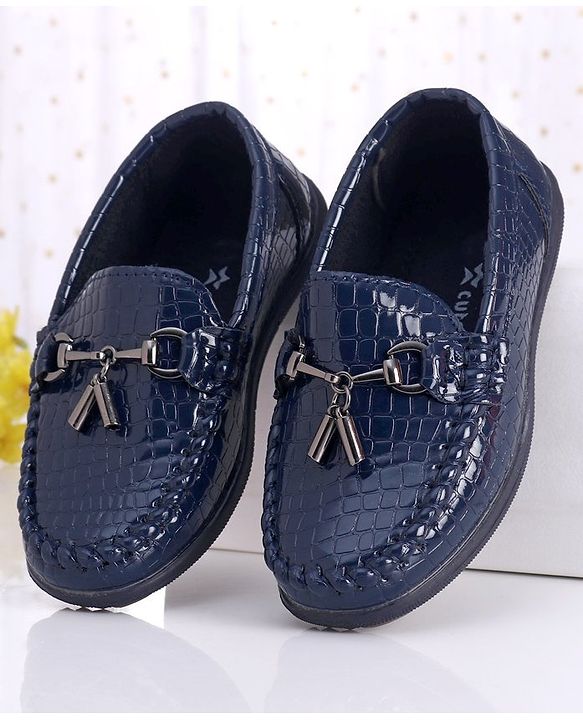 Cute Walk by Babyhug Slip On Formal Shoes - Dark Blue