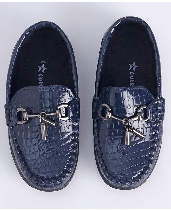 Cute Walk by Babyhug Slip On Formal Shoes - Dark Blue