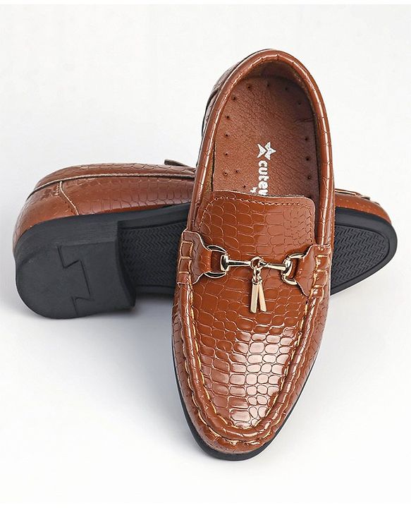 Cute Walk by Babyhug Slip On Formal Shoes - Brown