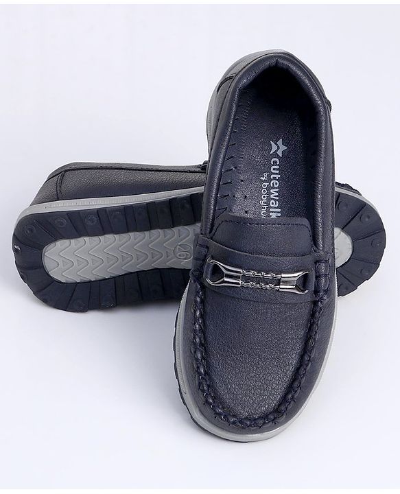 Cute Walk by Babyhug Slip On Formal Shoes - Dark Blue