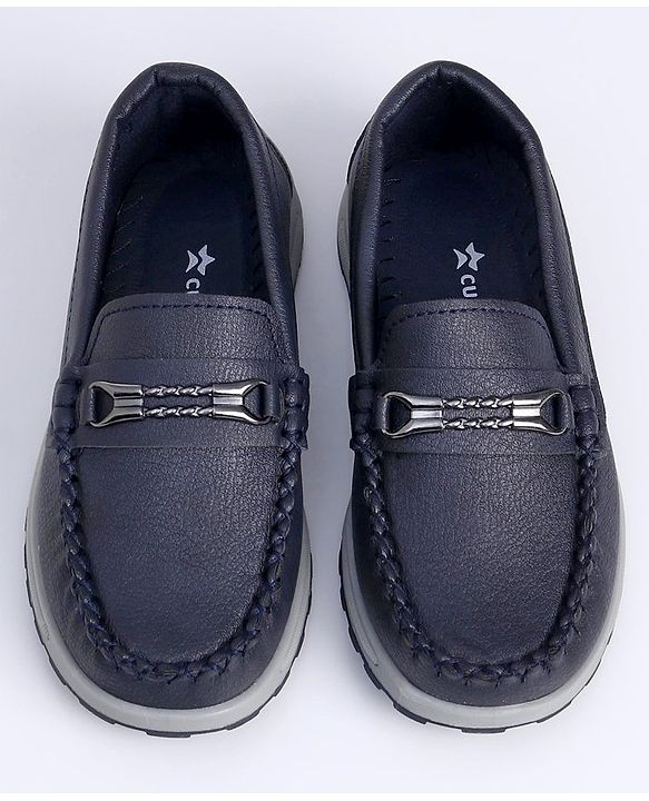 Cute Walk by Babyhug Slip On Formal Shoes - Dark Blue