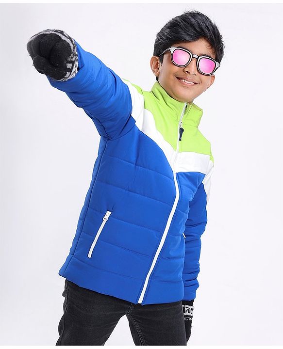 Pine Kids Full Sleeves Color Block Puffer Jacket - Multicolour