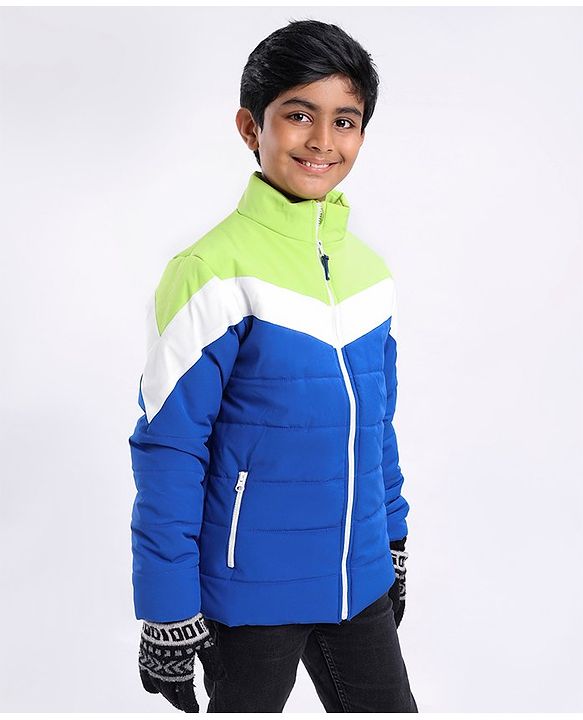 Pine Kids Full Sleeves Color Block Puffer Jacket - Multicolour