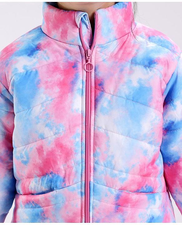 Pine Kids Full Sleeves Quilted Puffer Jacket Printed- Multicolor