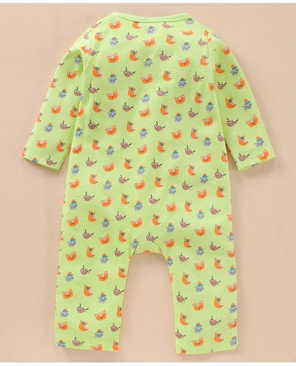 Babyhug Full Sleeves Romper Animal Print Pack Of 2 - Multicolor