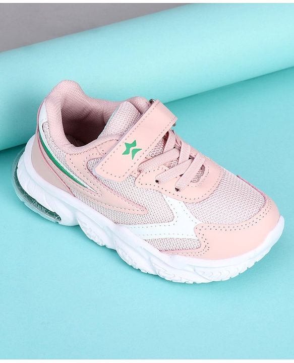 Cute Walk by Babyhug Sports Shoes With Velcro Closure Solid - Pink Green
