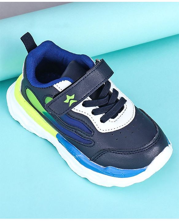 Cute Walk by Babyhug Sneakers With Velcro Closure Solid - Navy Blue