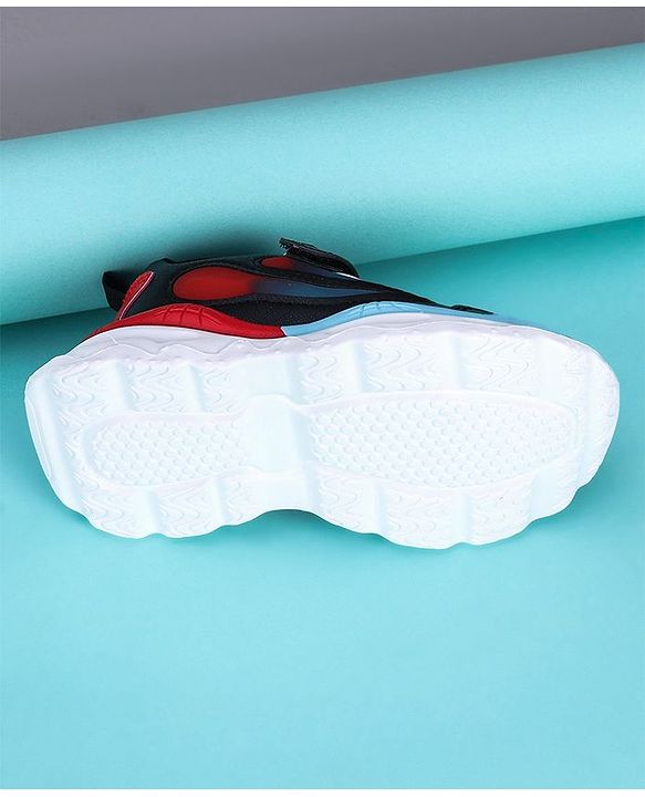 Cute Walk by Babyhug Sneakers With Velcro Closure Solid - Black Blue