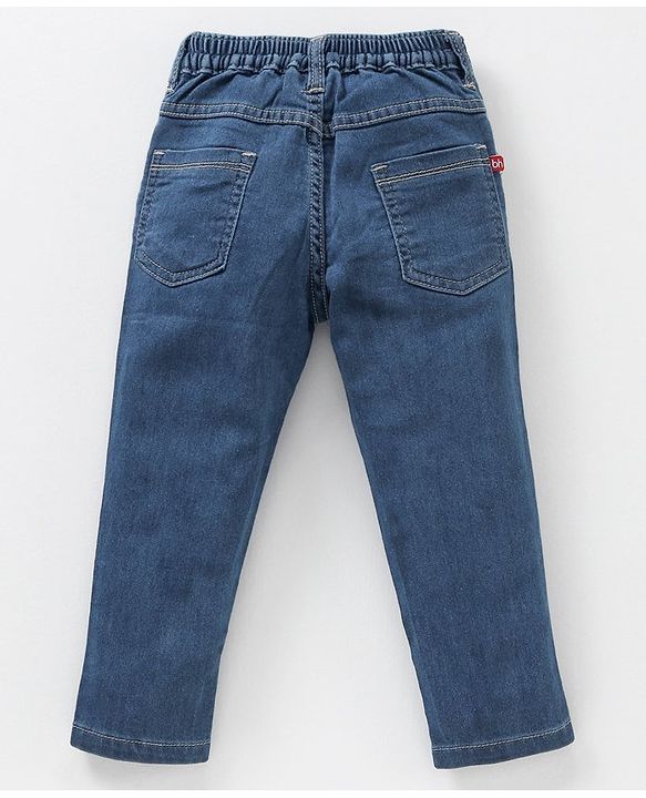 Babyhug Full Length Washed Denim Jeans - Blue