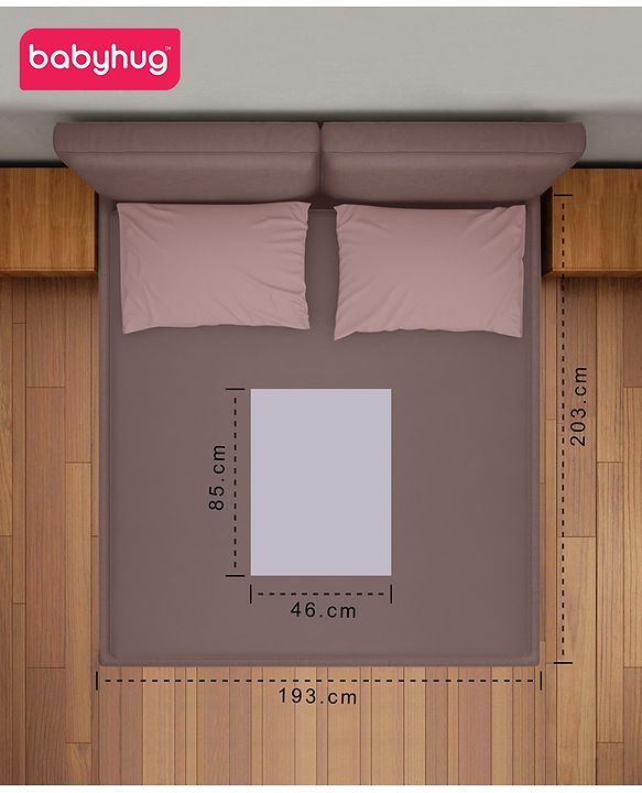 Babyhug Waterproof Mattress Protector Covers -  Grey