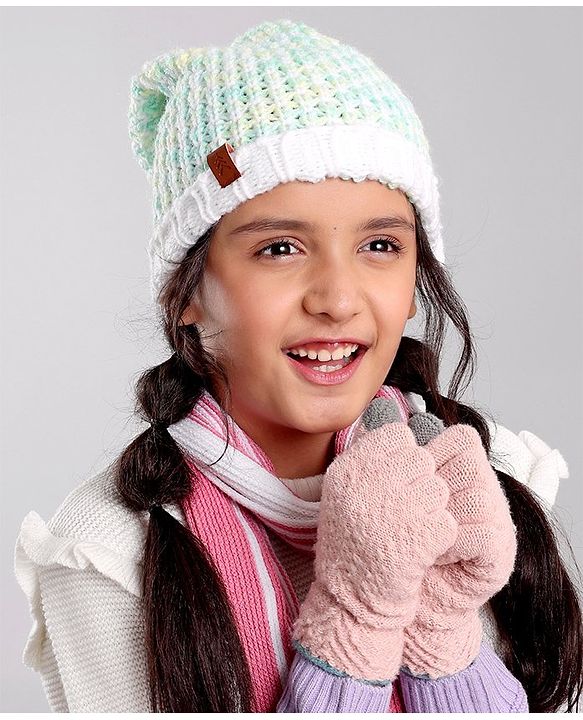 Pine Kids Woollen Cap Multicolor - Diameter 11 cm