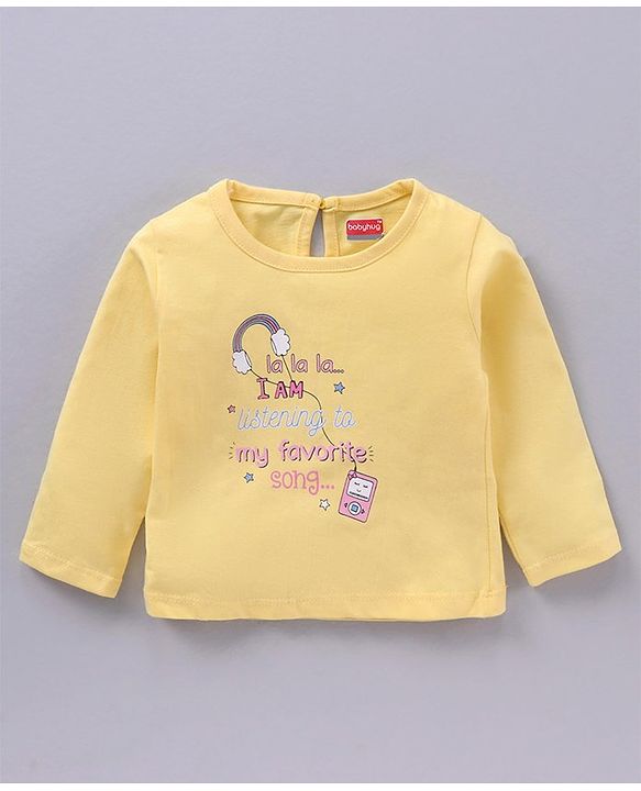 Babyhug Full Sleeves Tees Kitty & Text Print Pack of 3 - Multicolor