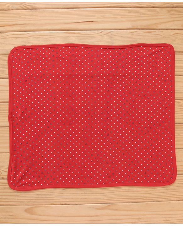 Babyhug Knit Terry Towels And Cartoon Print Pack Of 2 - Red