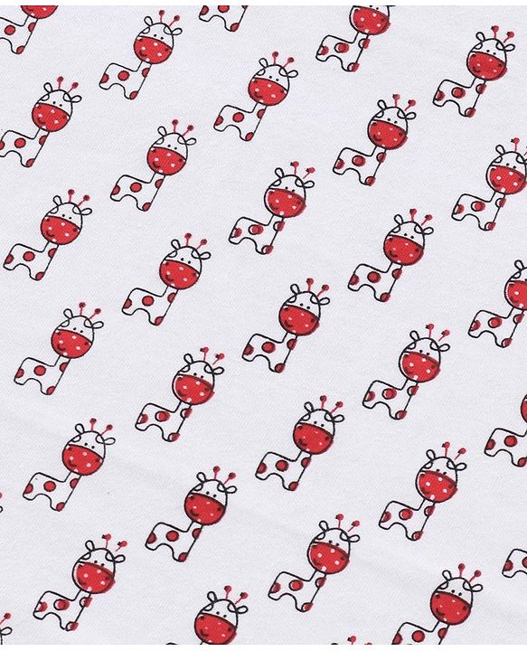 Babyhug Knit Terry Towels And Cartoon Print Pack Of 2 - Red