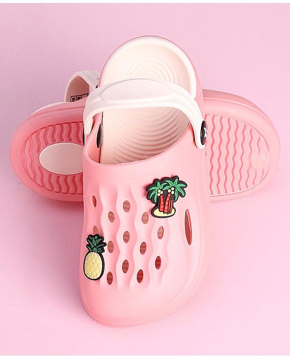 Cute Walk by Babyhug Slip-On Clogs Pineapple Applique - Peach