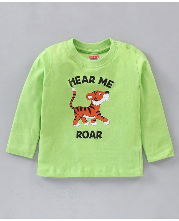 Babyhug Cotton Full Sleeves T-Shirts Tiger Print Pack of 5 - Multicolor