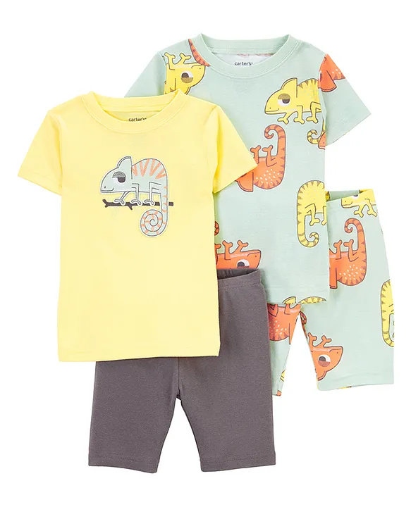 Buy Carters Baby 4 Piece Chameleon 100 Snug Fit Cotton PJs Yellow