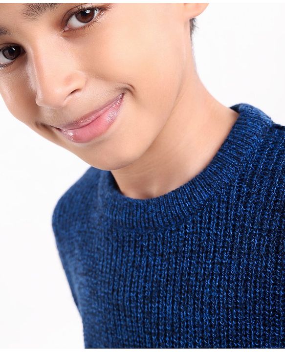 Pine Kids Full Sleeves Moderate Winter Colour Block Pullover Sweater - Multicolour