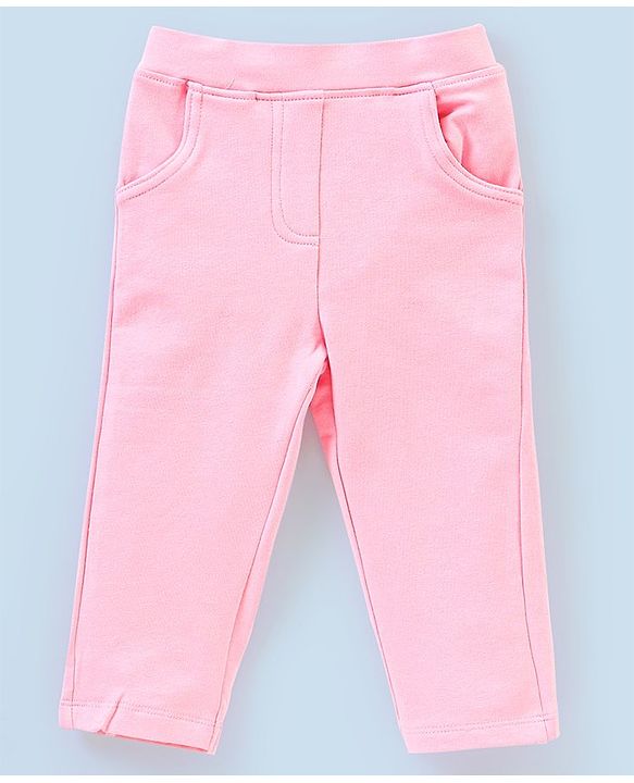 Babyhug 100% Viscose Woven Full Sleeves Embroidered Top and Jeggings Set - Pink & Green