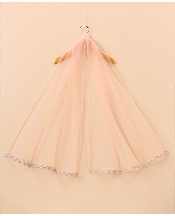 Babyhug Sleeveless Sequined Choli Lehenga with Bordered Dupatta - Sea Pink