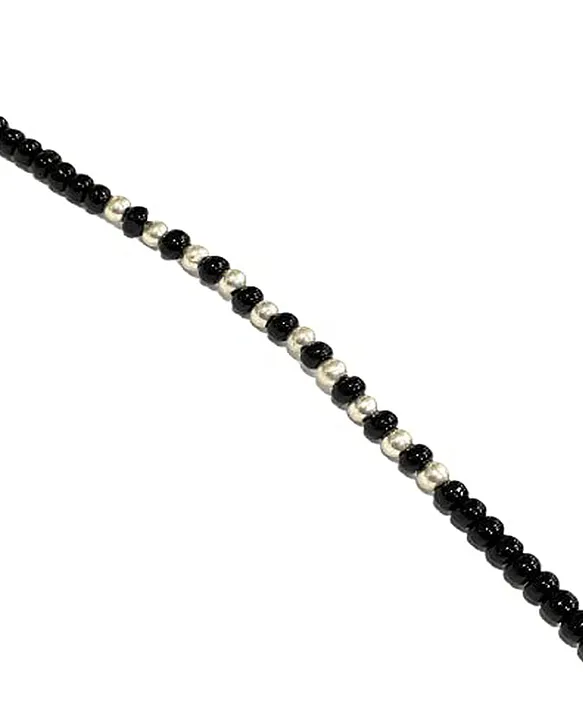 DARSHRAJ Jewels 925 Sterling Silver 10 Ball Black Thread Anklet Bracelet  Black & Silver Online in India, Buy at Best Price from  -  11673521