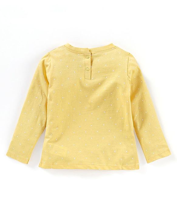 Babyhug Full Sleeves Tees With Graphics & Bow Detailing Multiprint - Yellow
